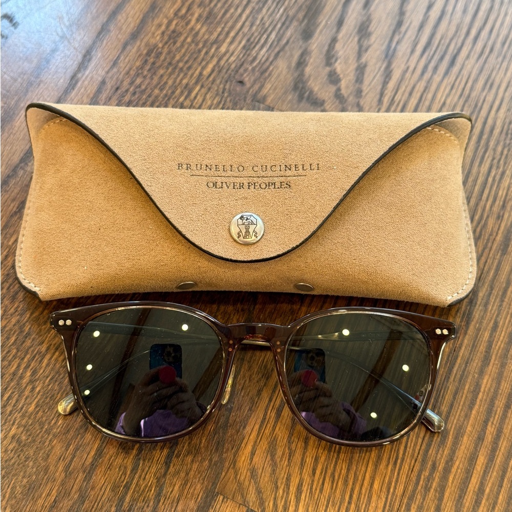 Oliver Peoples Brunello Cucinelli Luisella tortoise handmade Italy $601